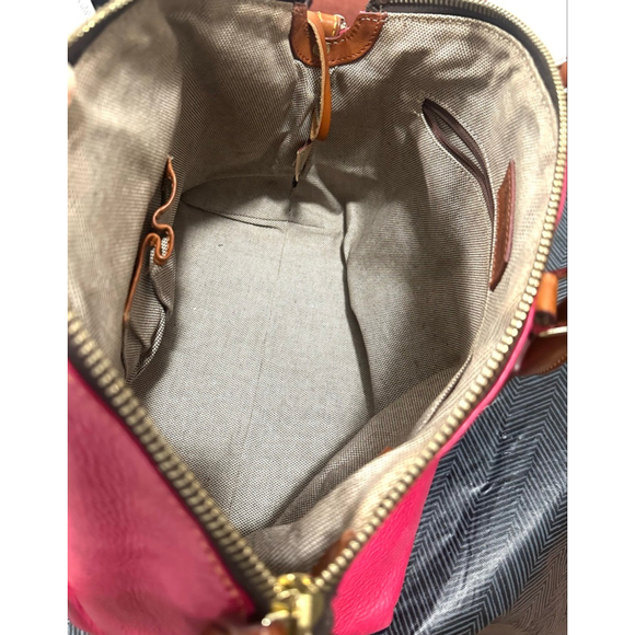 Dooney & Bourke Pink & Brown VTG 
Florentine Leather Satchel Handbag - Picture 11 of 16